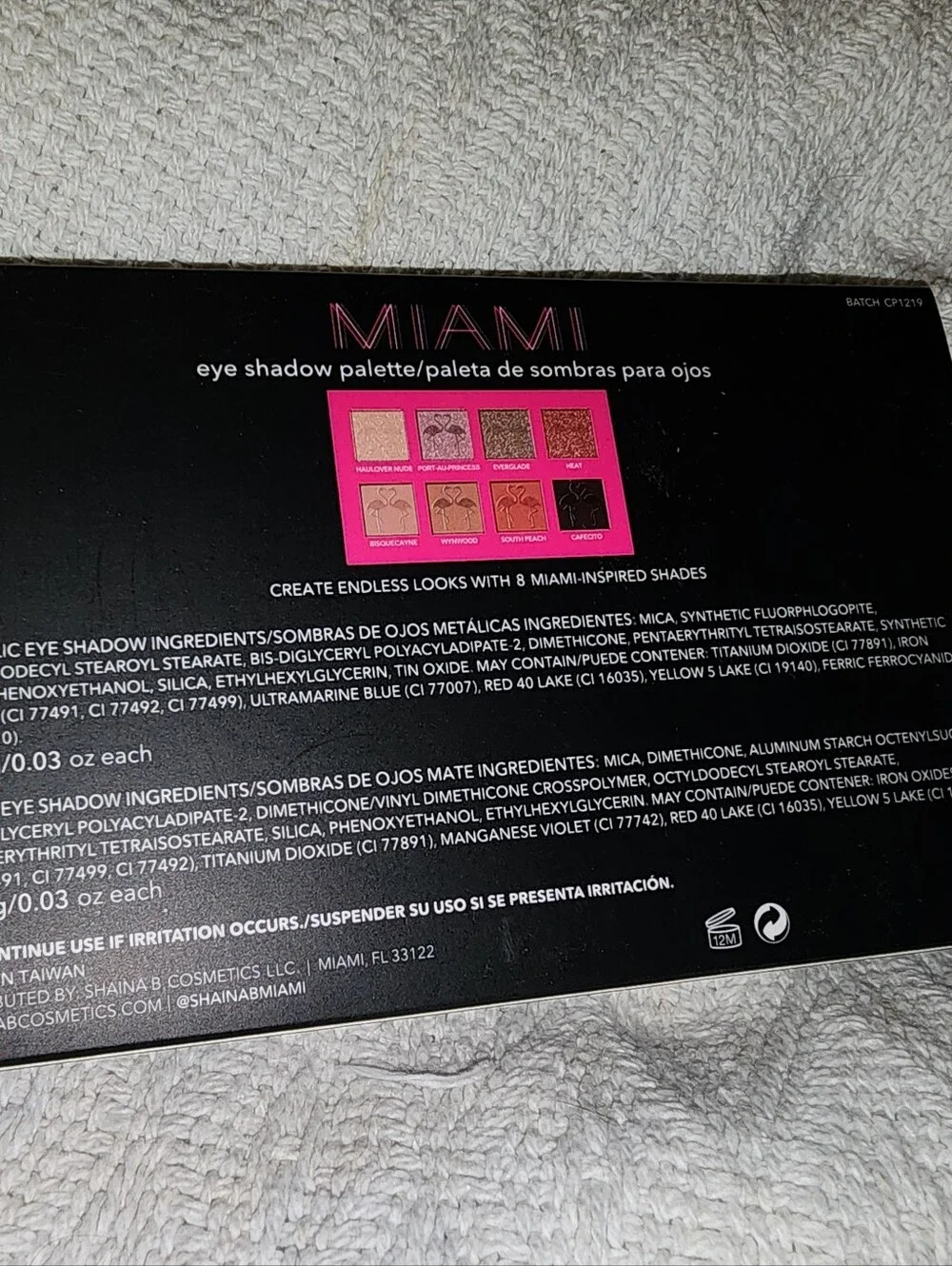 miami Eyeshadow Palette — Hot Pink Palm Design